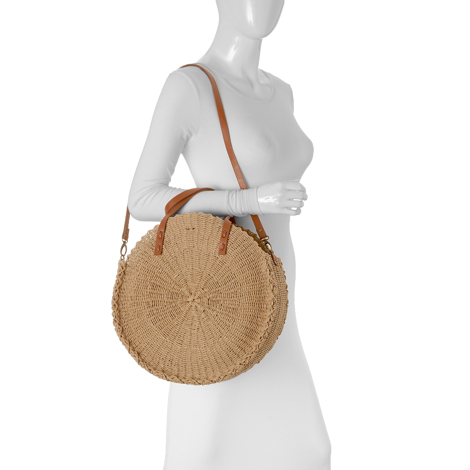 circle straw tote