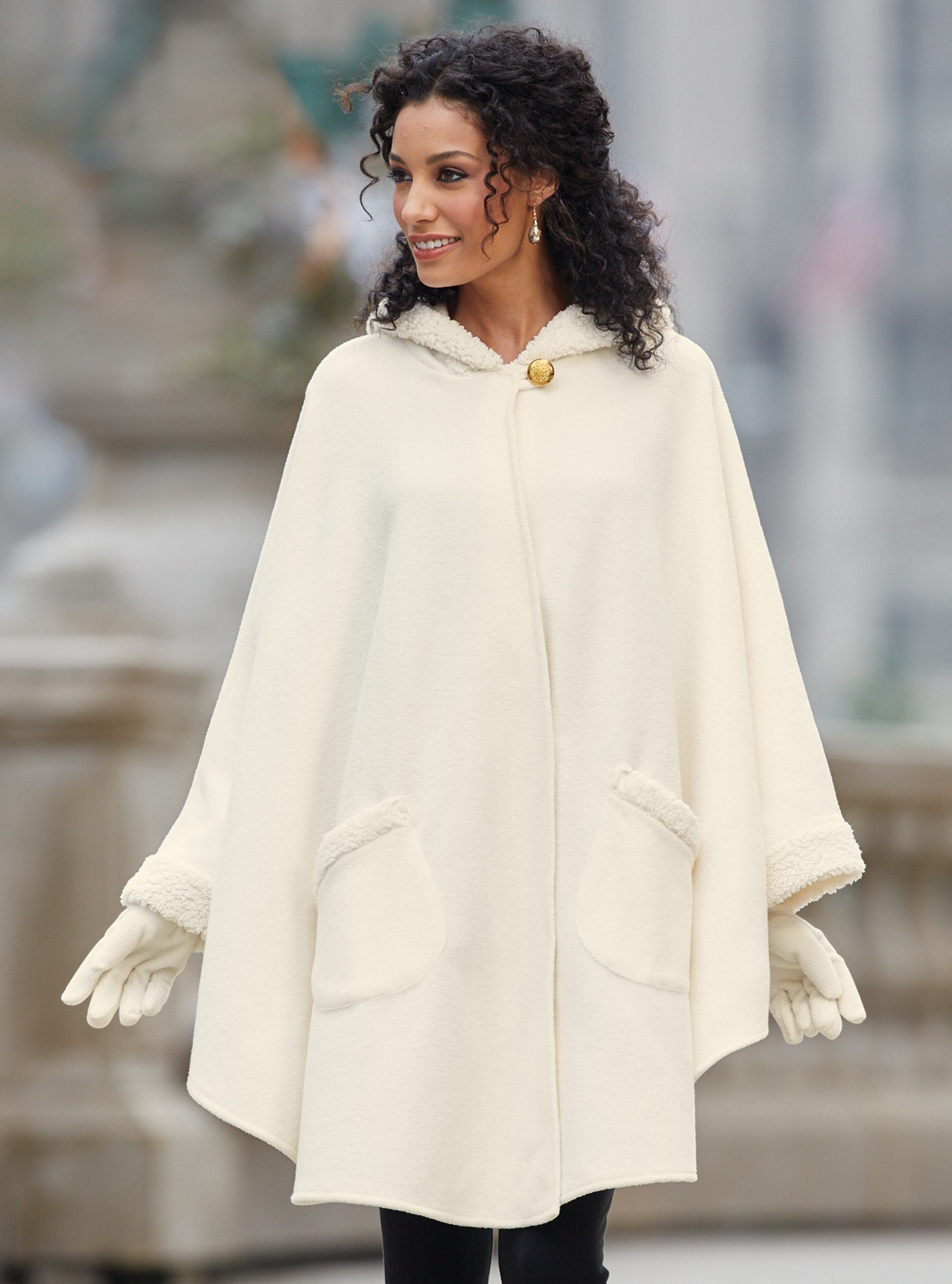 Simone Sherpa Cape and Gloves Set 