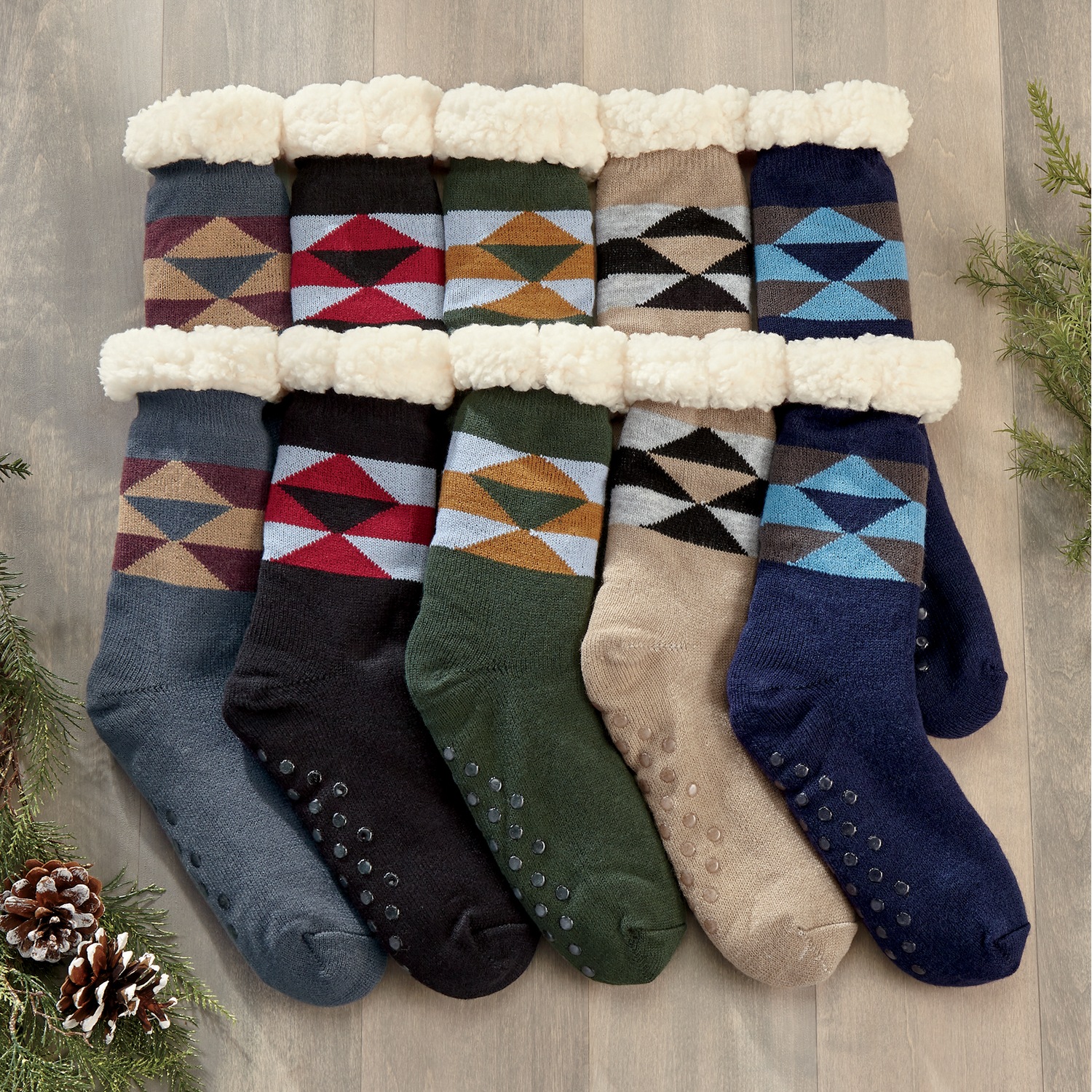 Men's Gripper Slipper Socks Monroe & Main