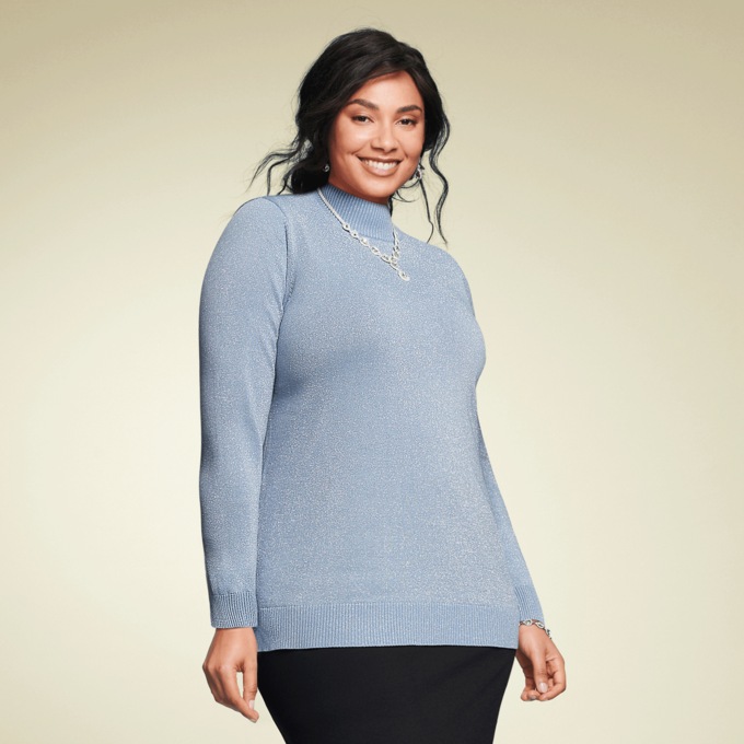 Becca Mock-Neck Sweater, , large