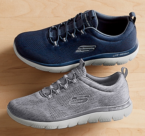 skechers slip on sneakers mens