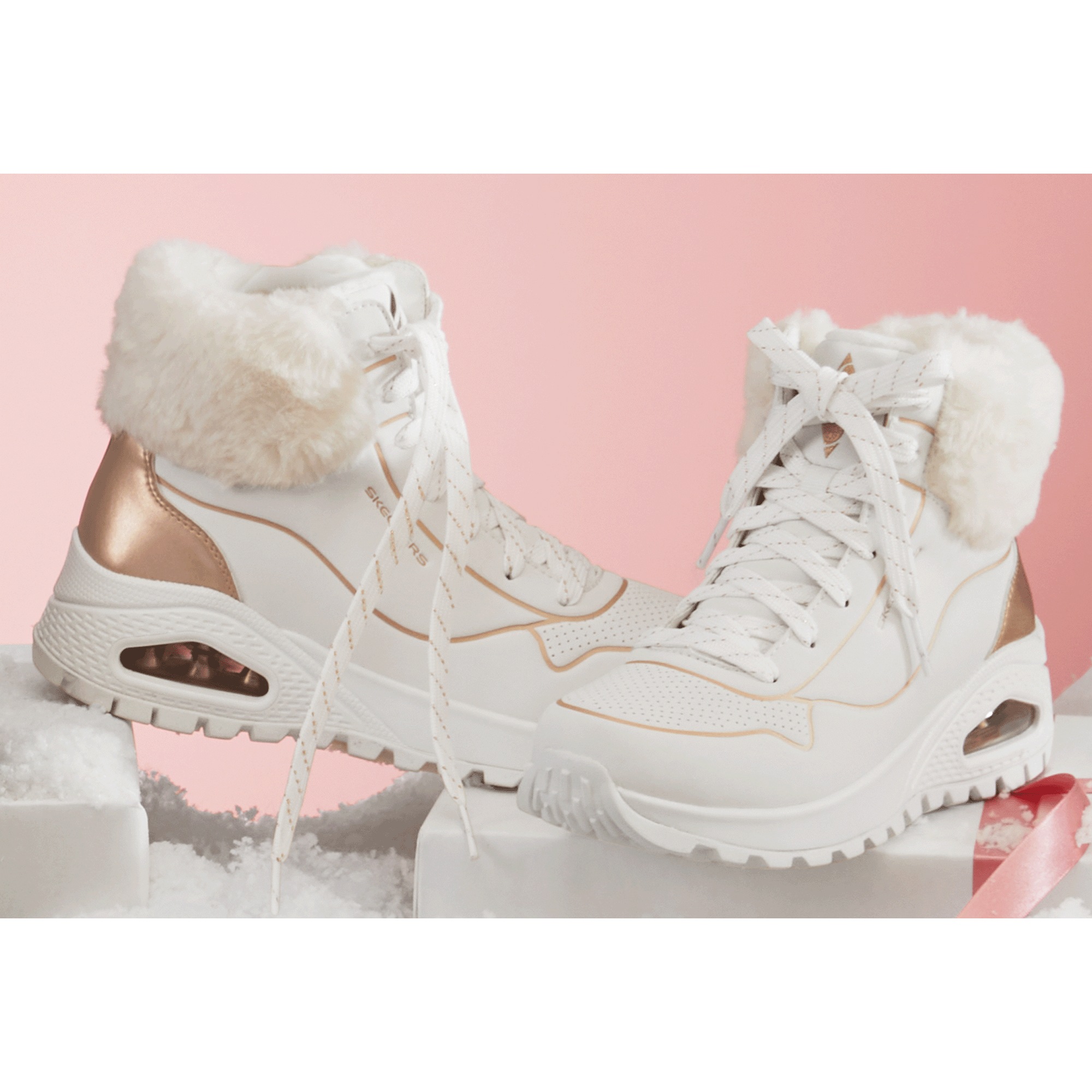 skechers white rose