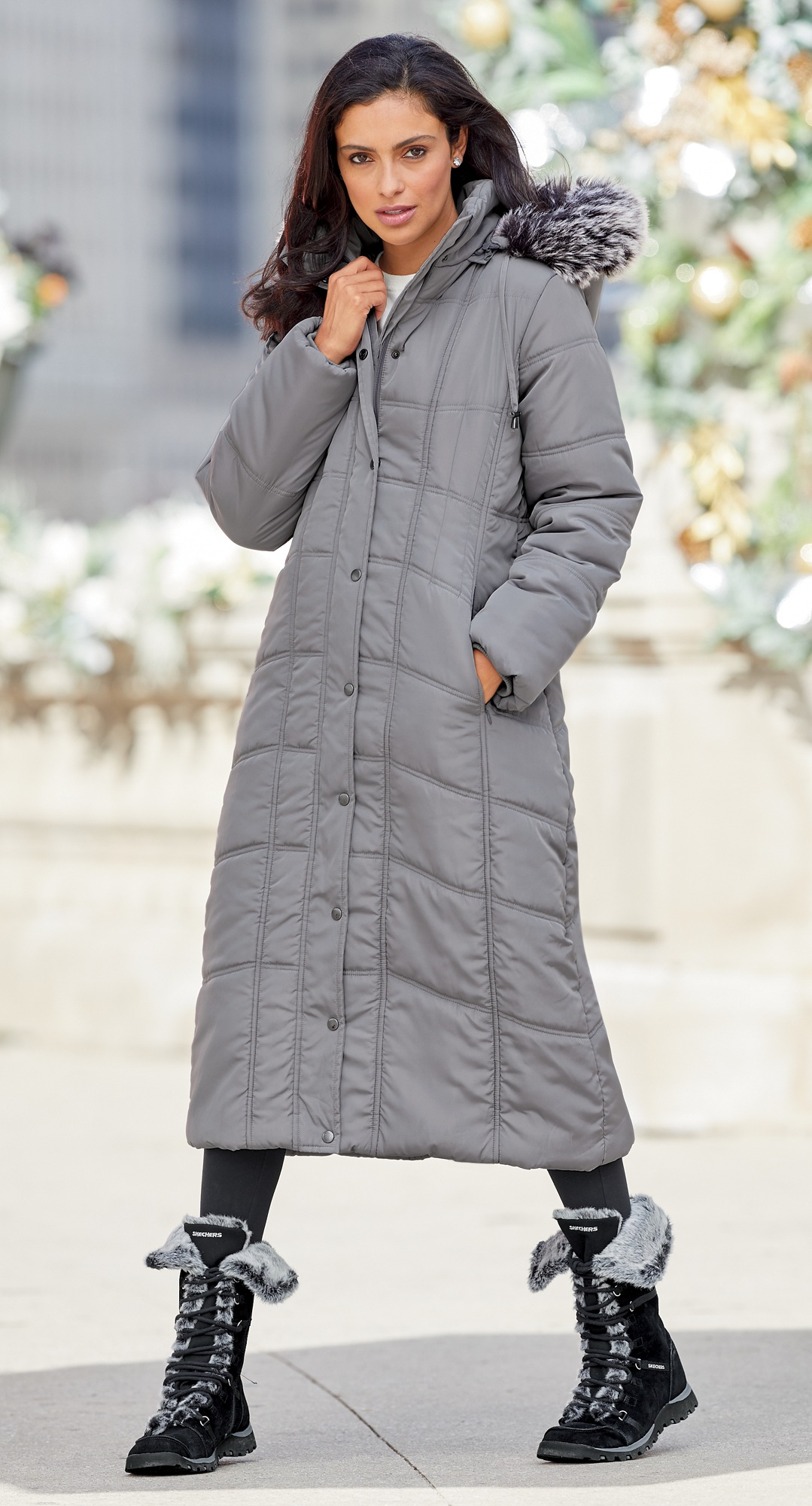 totes box quilted coat