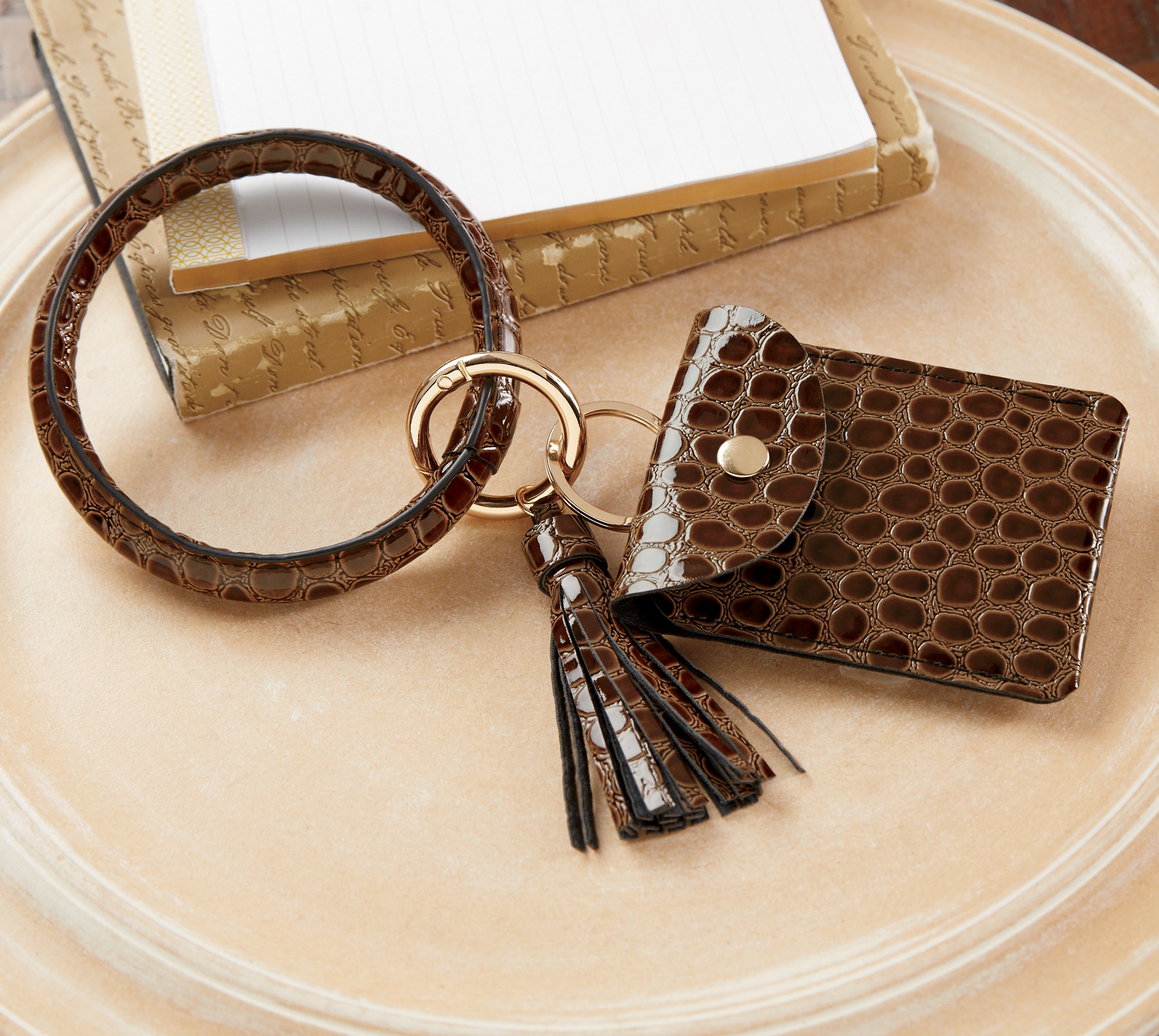 bangle keychain with wallet